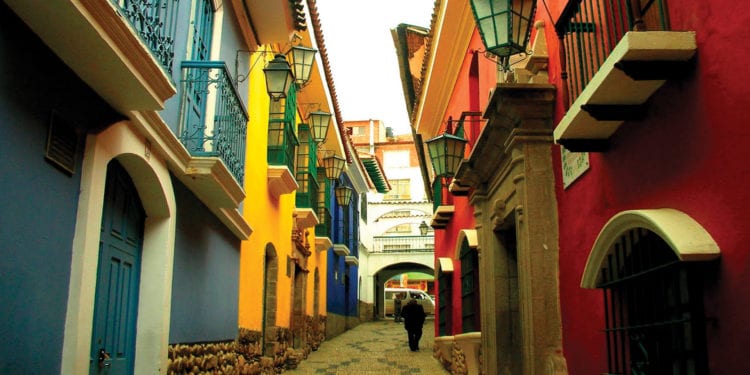 Colourful street in La Paz Bolivia, Contours Travel