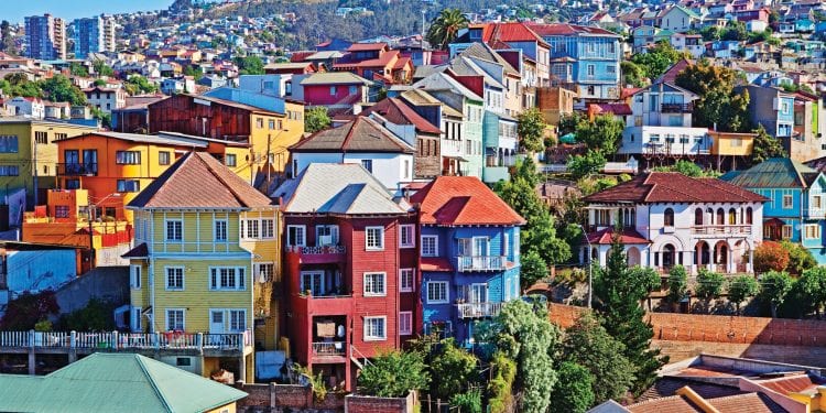Colourful houses on the hills of Valparaiso Chile Protours Contours Travel