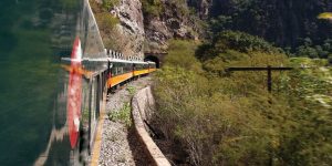 Chepe Copper canyon Train on the tracks Contours Travel