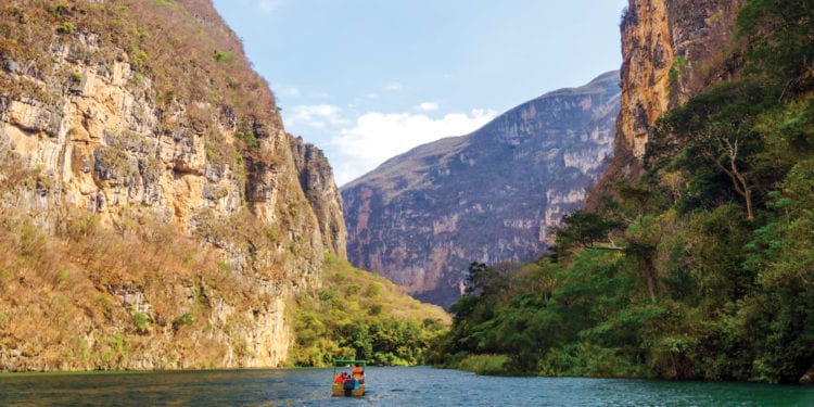Boat ride in Sumidero Canyon Chiapas Mexico Condor Verde Contours Travel