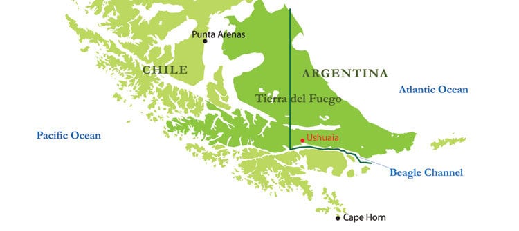 Contours Travel Ushuaia Map