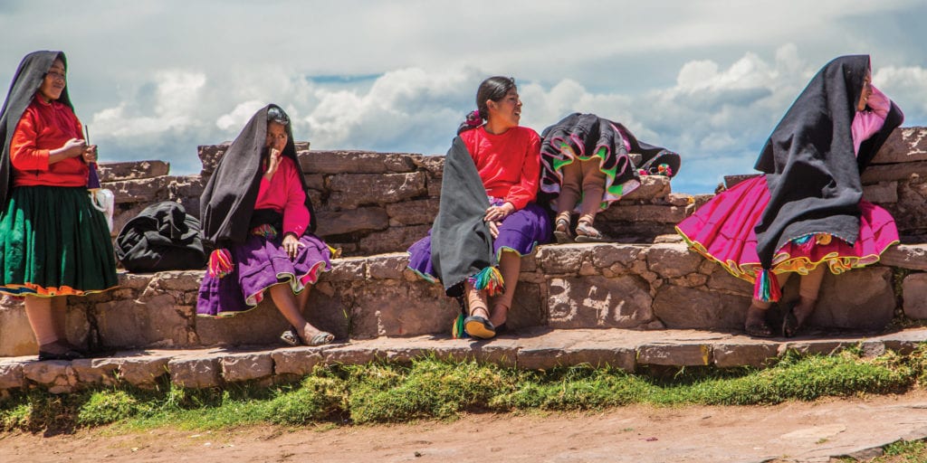 Ladies in Taquile Best of Peru Contours Travel