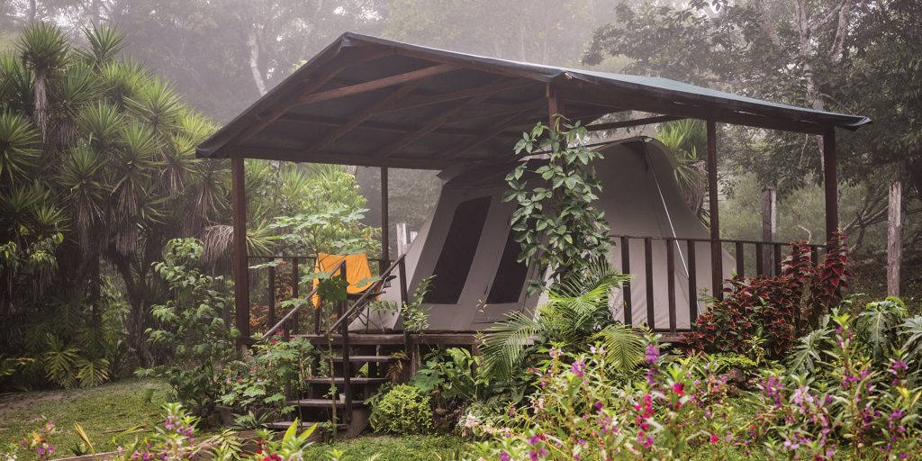 Camp in Uaxactun, Guatemala.