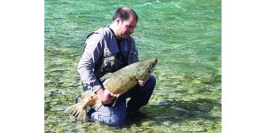 Contours Travel Customers Fionna and Ray Fishing in Patagonia