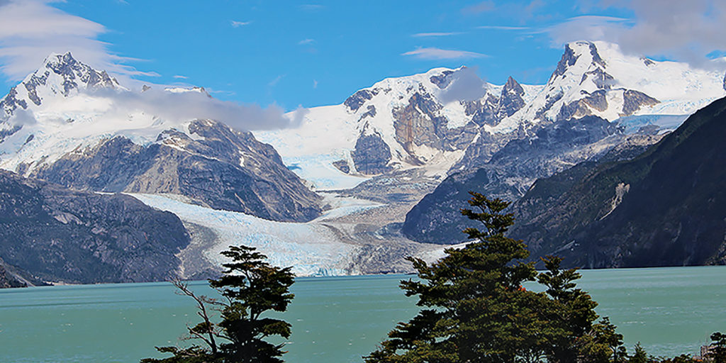 Chile Carretera Austral Glacier trekking snowcapped mountains