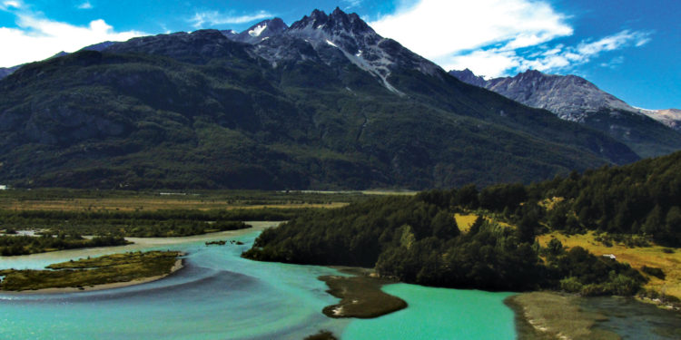 Landscape Chile Patagonia Carretera Austral river Emerald colour