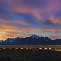 Chile Tierra Patagonia sunset view of the building Contours Travel