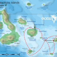 6B itinerary map Ocean Spray Galapagos Ecuador Haugan Contours Travel