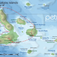 Petrel 6 day A map Galapagos Ecuador Haugan Contours Travel