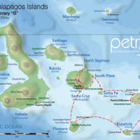Petrel 6 day B map Galapagos Ecuador Haugan Contours Travel