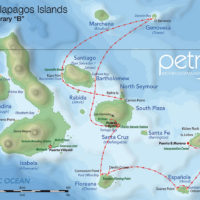 Petrel 8 day B map Galapagos Ecuador Haugan Contours Travel