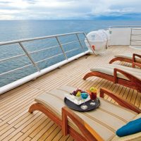 Sun Deck lounge Ocean Spray Galapagos Ecuador Haugan Contours Travel