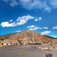 Mexico Mexico City Canva Avenue Dead Temple of Moon Pyramid Teotihuacan Contours Travel