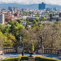 Mexico Condor Verde Mexico City view of the city from Chapultepec castle Contours Travel