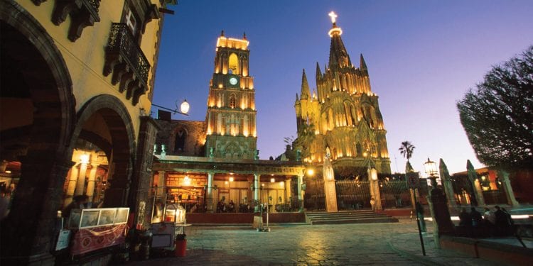 San Miguel de Allende at night, Mexico