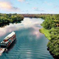 Aria Amazon River Cruise sailing Amazon Iquitos Peru Aqua Expeditions Contours Travel
