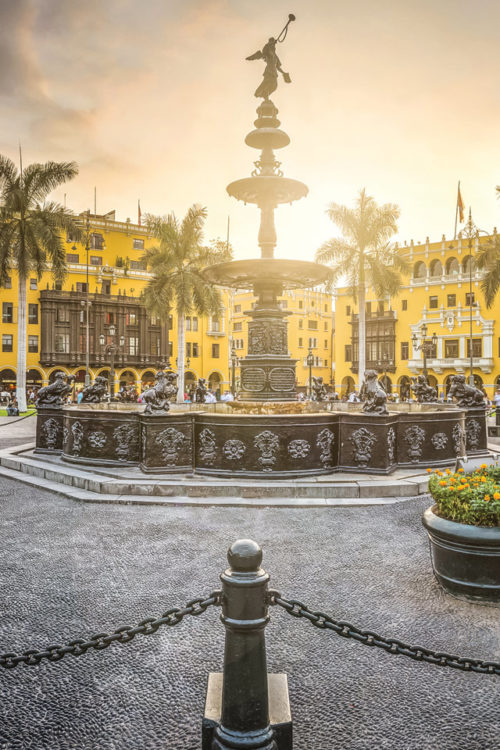 Main Square in Lima Peru Contours Travel