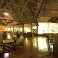 Bar and sitting area at Manu Wildlife Center Maldonado Amazon Peru Inkanatura