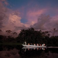 Night expedition activities Iquitos Amazon Peru Delfin Cruise Contours Travel