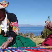 Peru Lake Titicaca Sun Island Weaving Contours Travel