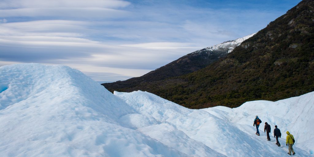 Mini trekking on the Perito Moreno Glacier. Los Glaciares National Park. Patagonia Argentina